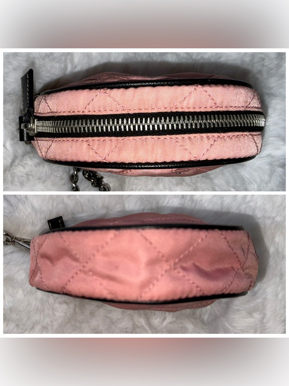 Prada Quilted Round Mini Wristlet Clutch in Dusty Pink - Picture 5 of 13